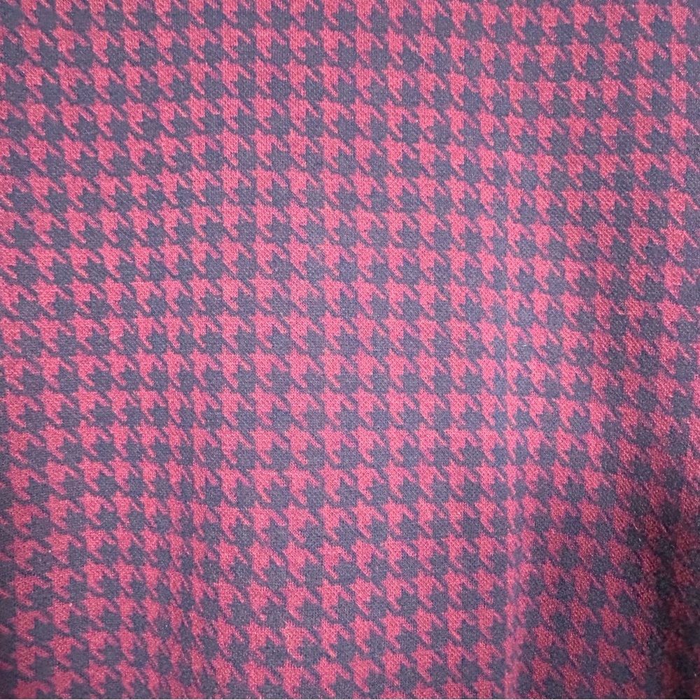 Talbots Houndstooth Purple Long Sleeve Shirt - Picture 6 of 9